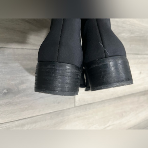 Donald J Pliner 7.5 Tall Textile Zipper OverTheKnee BLK Boots w leather soles - Picture 14 of 16